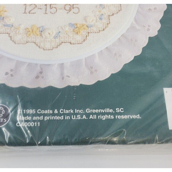 VINTAGE J & P COATS RIBBON EMBROIDERY KITS SET OF 2 NOS SAMPLER WEDDING DAY - Picture 9 of 12